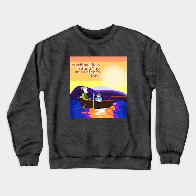 Father's Day-Fishing trip sunset Crewneck Sweatshirt by VixenwithStripes